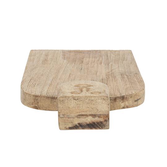 Hello Honey® Hand-Carved Mango Wood Cutting Board with Face Handle